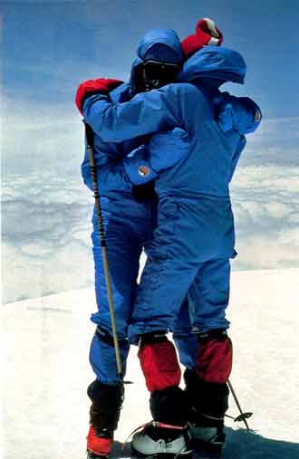 
Reinhold Messner and Hans Kammerlander on Cho Oyu Summit May 5 1983 - All Fourteen 8000ers (Reinhold Messner) book
